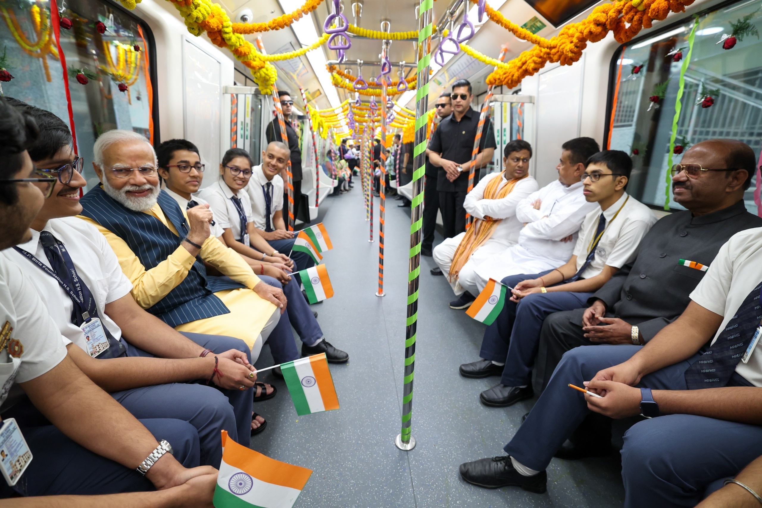 PM inaugurates and lays foundation stone for multiple connectivity projects worth Rs 15,400 crores in Kolkata, West Bengal.