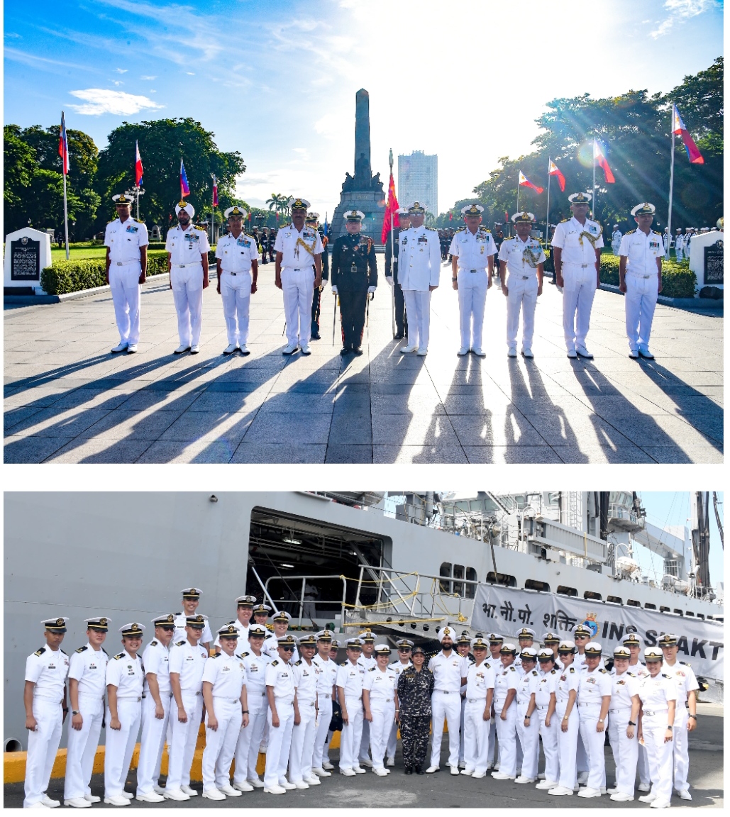Indian Naval Ships Delhi, Shakti and Kiltan visited Manila, Philippines as part of Operational Deployment of the Indian Navy’s Eastern Fleet to South China Sea.