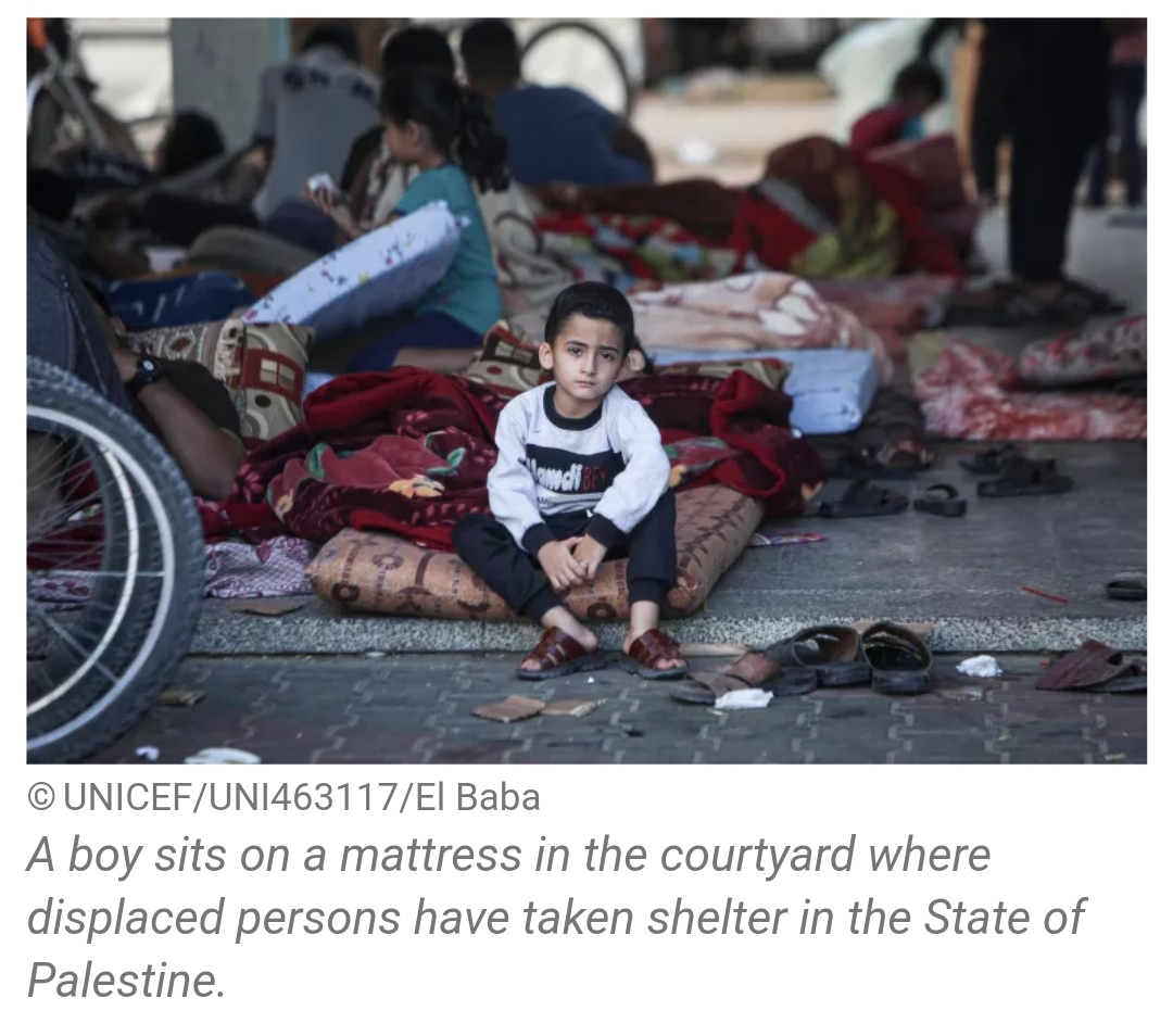 UNICEF: Gaza’s Children Endure Unimaginable Suffering Amid Ongoing Crisis. 