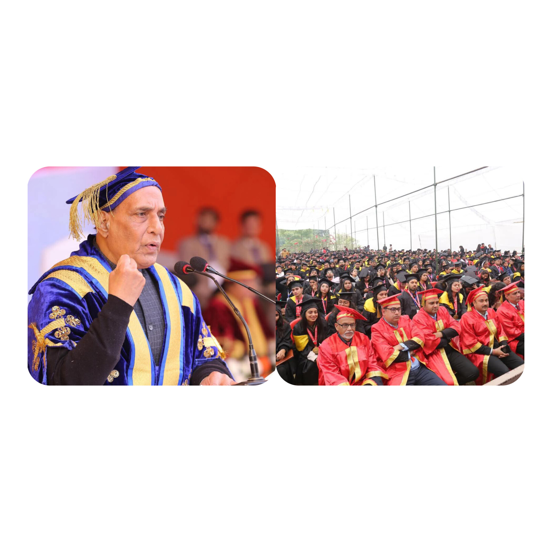 Defence Minister Rajnath Singh Encourages Youth to Align Aspirations with India’s Path to ‘Viksit Bharat’ at IIMT University Convocation.