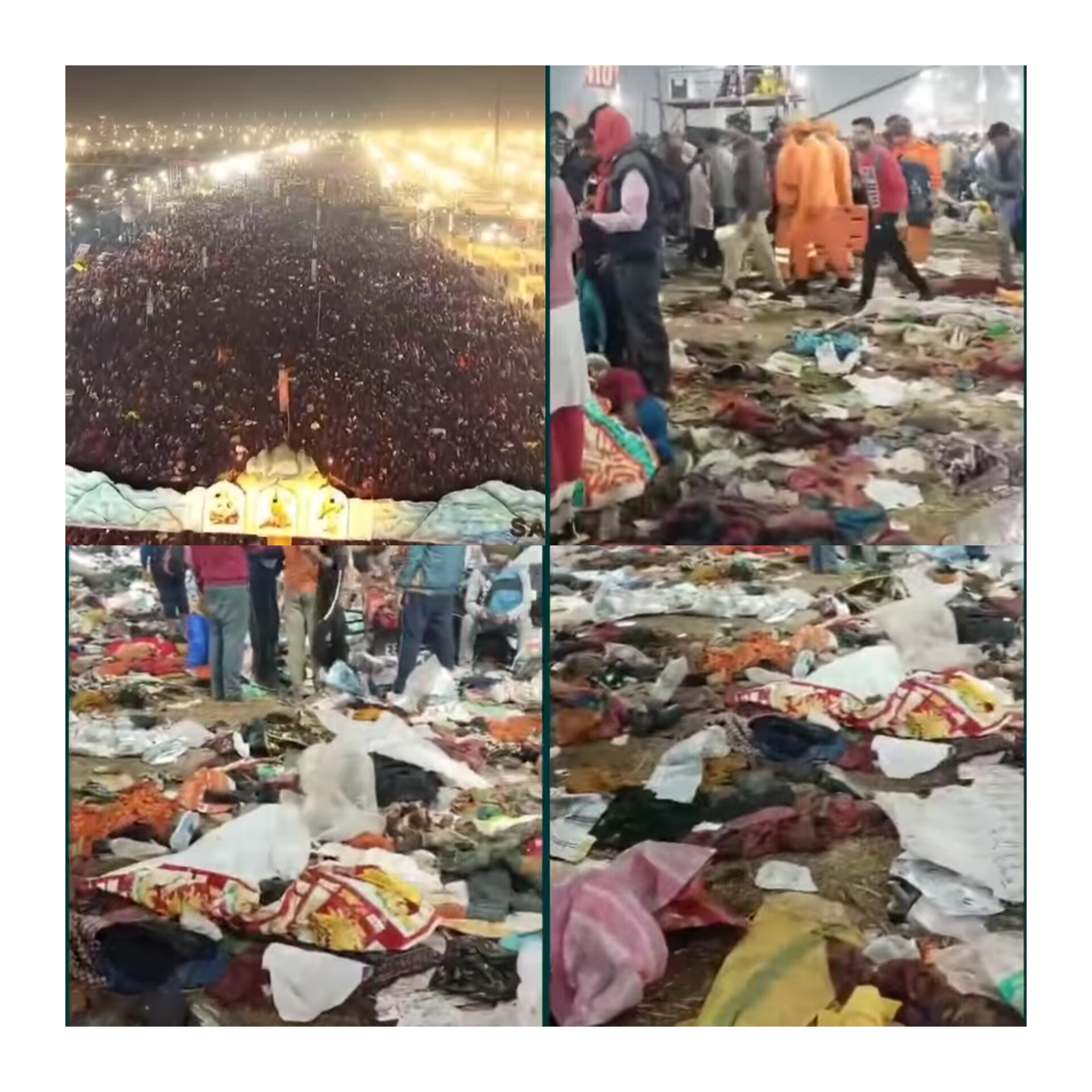 30 Dead, 60 Injured in Stampede at Maha Kumbh in Prayagraj Uttar Pradesh on Mauni Amavasya.