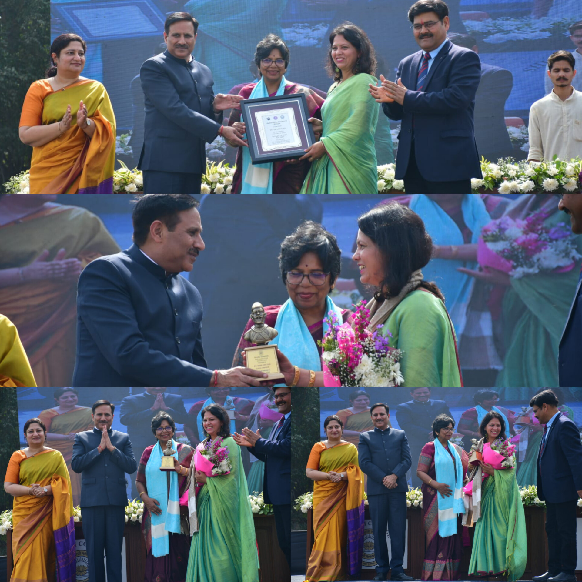 Dr. Tara Devi Sen Honored with Jijabai Achievers Award at Shivaji College, Delhi.