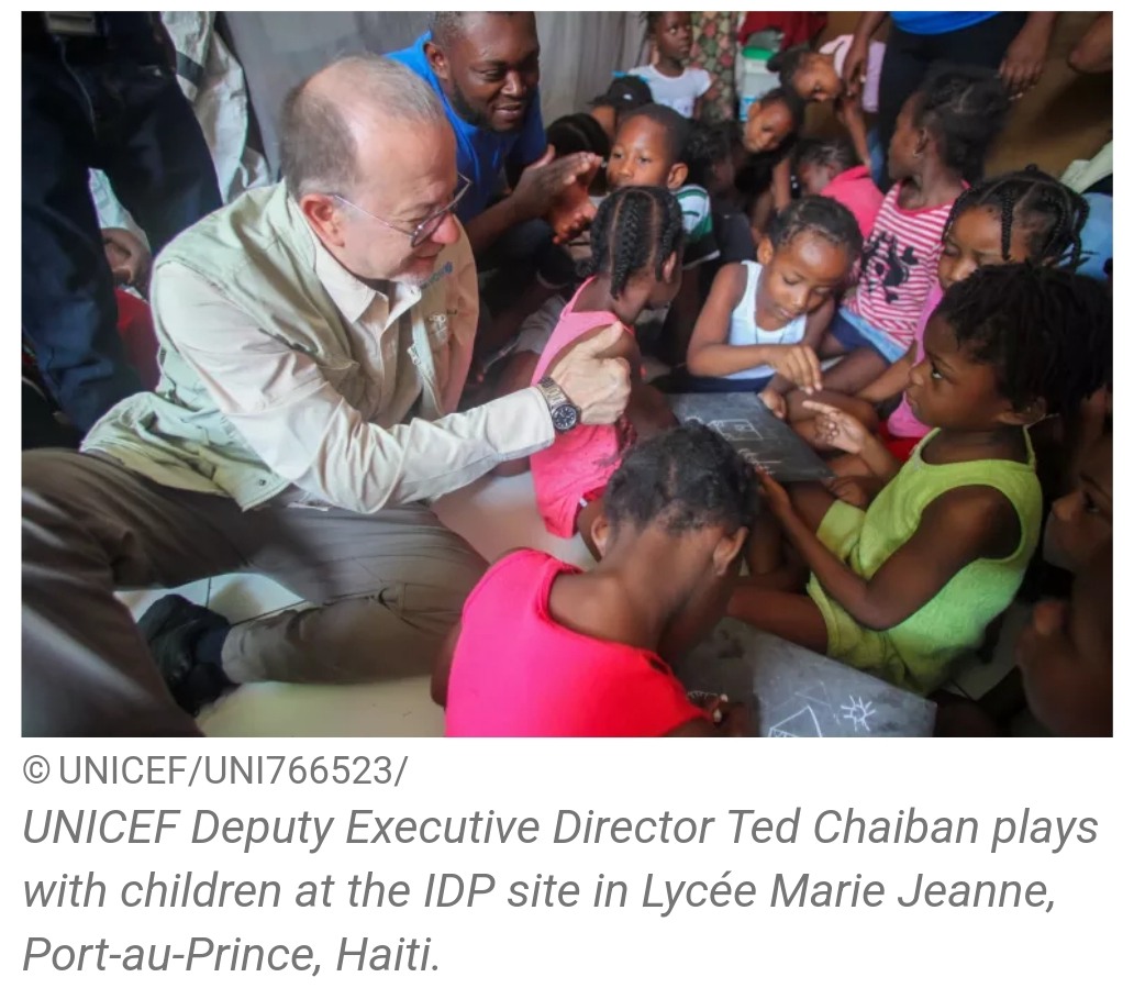 UNICEF Deputy Executive Director Highlights Resilience and Urgent Needs of Haiti’s Children Amid Ongoing Crisis.