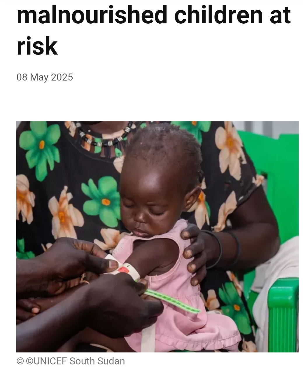 Humanitarian Lifeline Cut in South Sudan: Over 60,000 Malnourished Children at Risk in Upper Nile State.