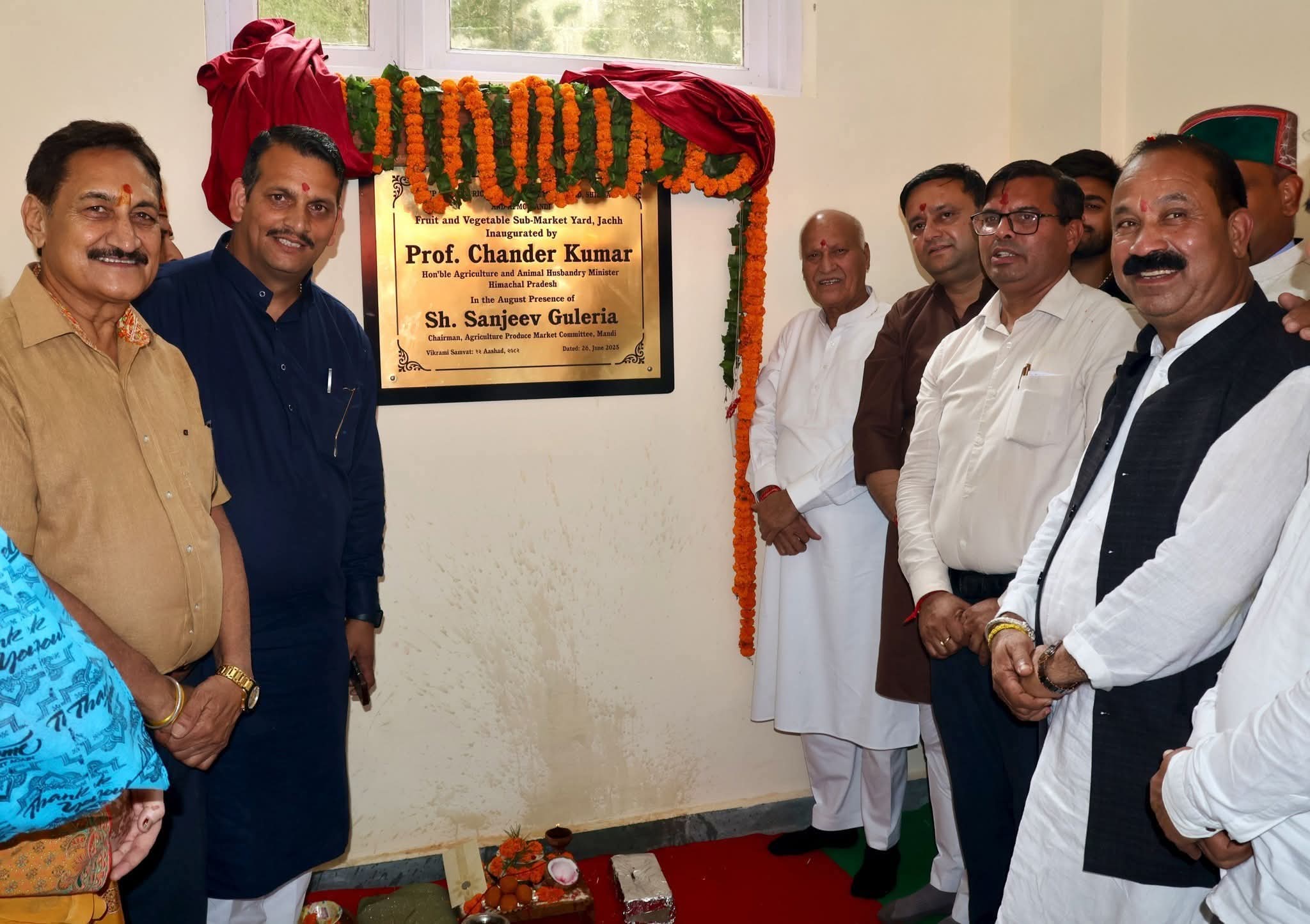 Himachal Agriculture Minister Inaugurates Rs. 1.73 Crore Sub-Vegetable Market in Nachan; Thousands of Farmers to Benefit. 