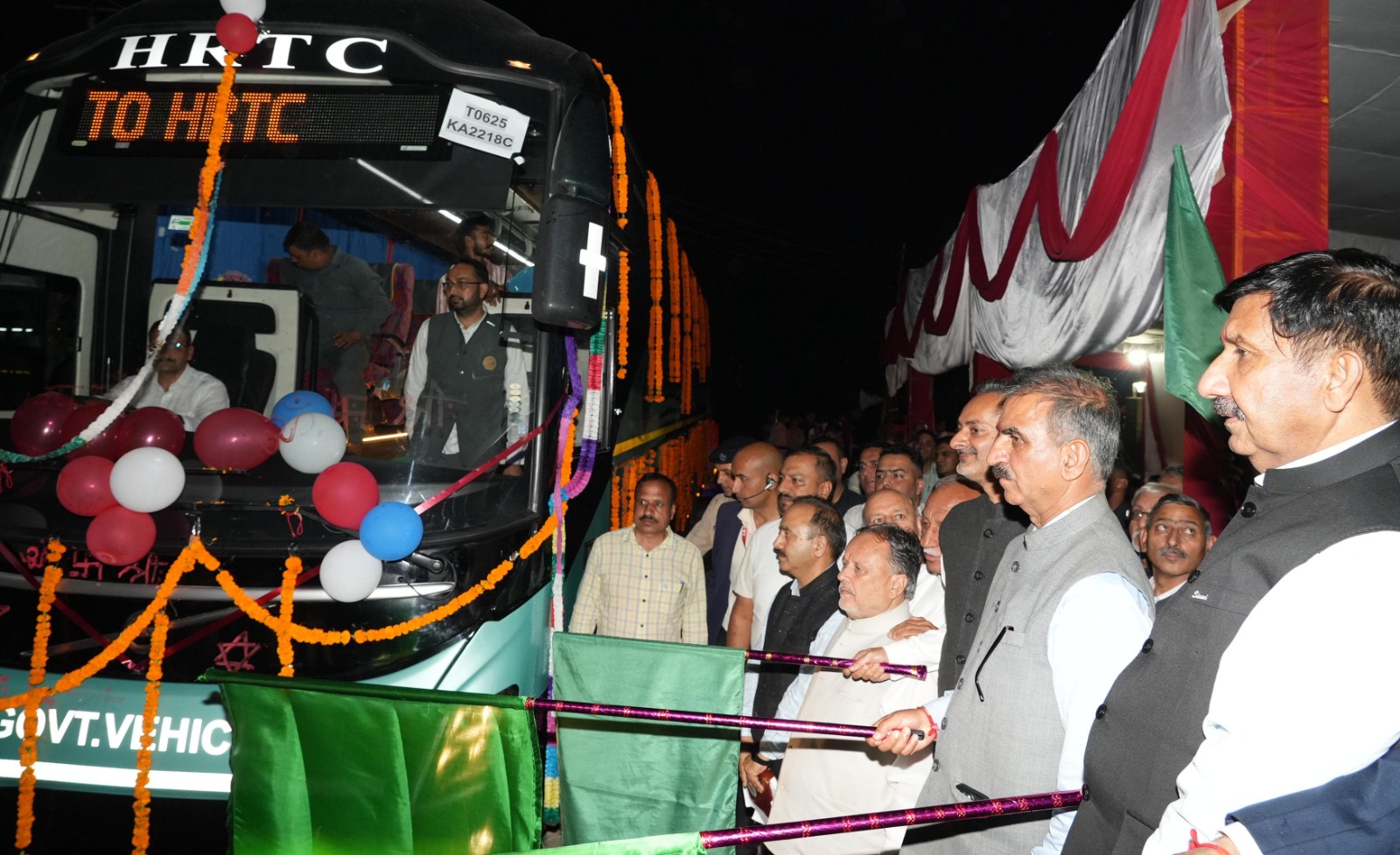 Himachal CM Flags Off 24 State-of-the-Art Volvo Buses, Reaffirms Commitment to Green Energy and Public Transport Reforms.