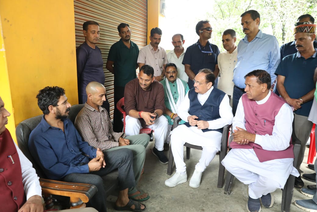 JP Nadda Assures Full Central Support for Rehabilitation of Disaster-Hit Families in Himachal Pradesh.