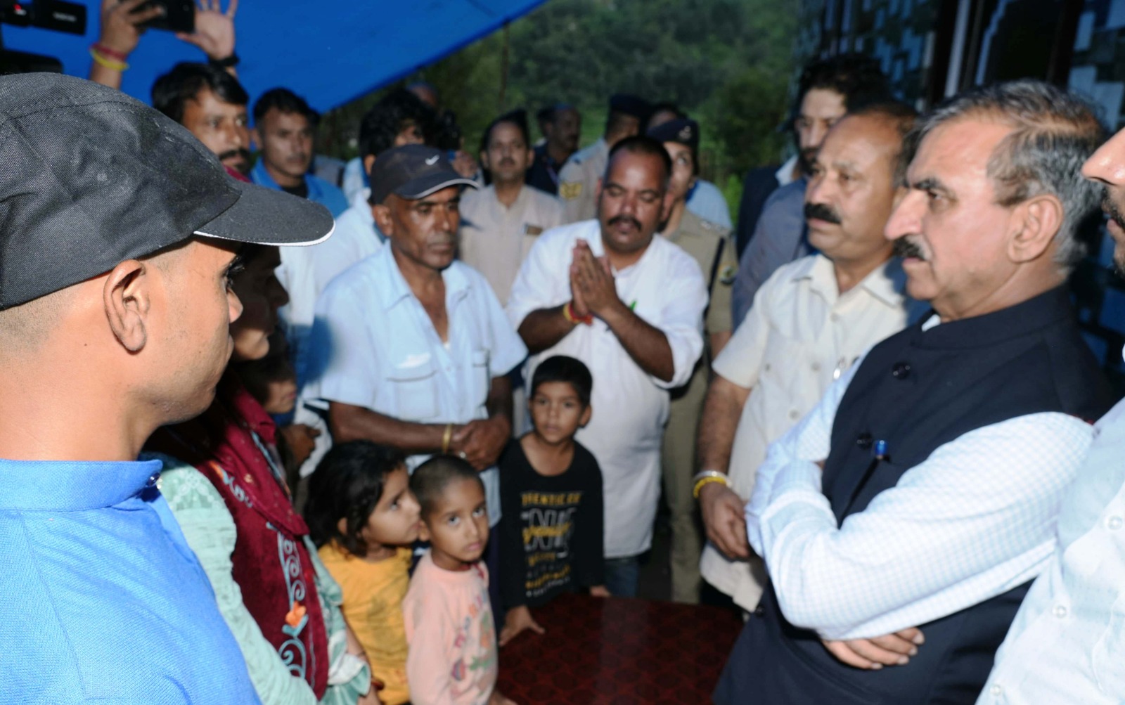 CM Sukhu Visits Disaster-Hit Villages in Nachan, Assures Full Support and Rehabilitation. 