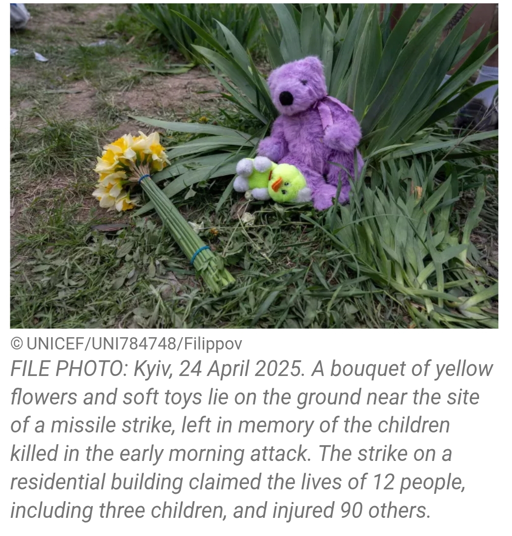 Sharp Rise in Child Casualties in Ukraine: Over 200% Surge in Just Three Months, Warns UN. 