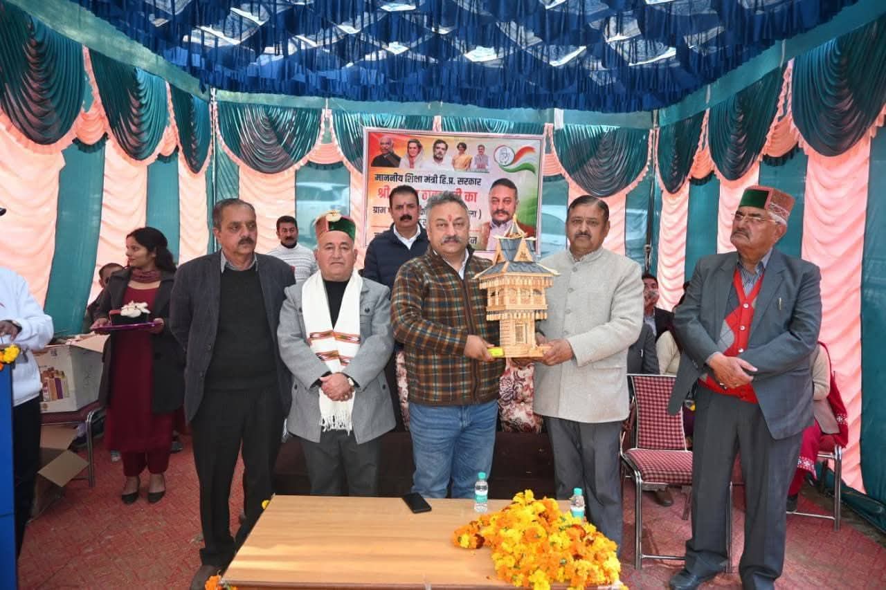 Education Minister Rohit Thakur Dedicates Key Development Projects in Kotkhai Sub-Division. 