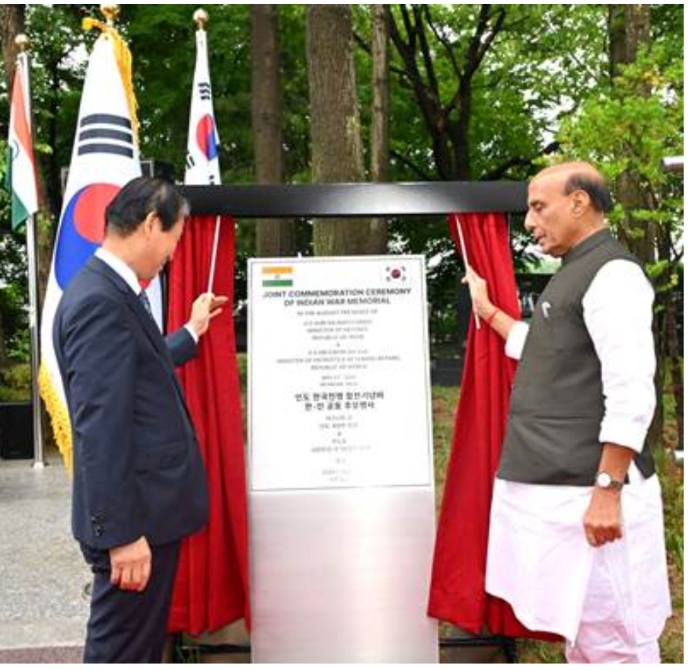 India, South Korea Inaugurate Indian War Memorial in Seoul Honouring Korean War Heroes.