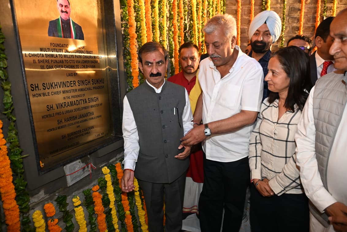 CM Lays Foundation Stone of Rs. 246 Crore Underground Utility Duct Project to Modernize Shimla’s Infrastructure. 