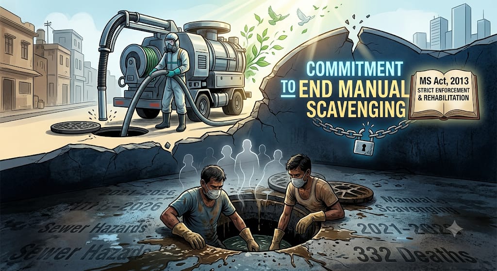 332 Sanitation Workers Died During Hazardous Sewer Cleaning Since 2021; Government Reaffirms Commitment to End Manual Scavenging. 