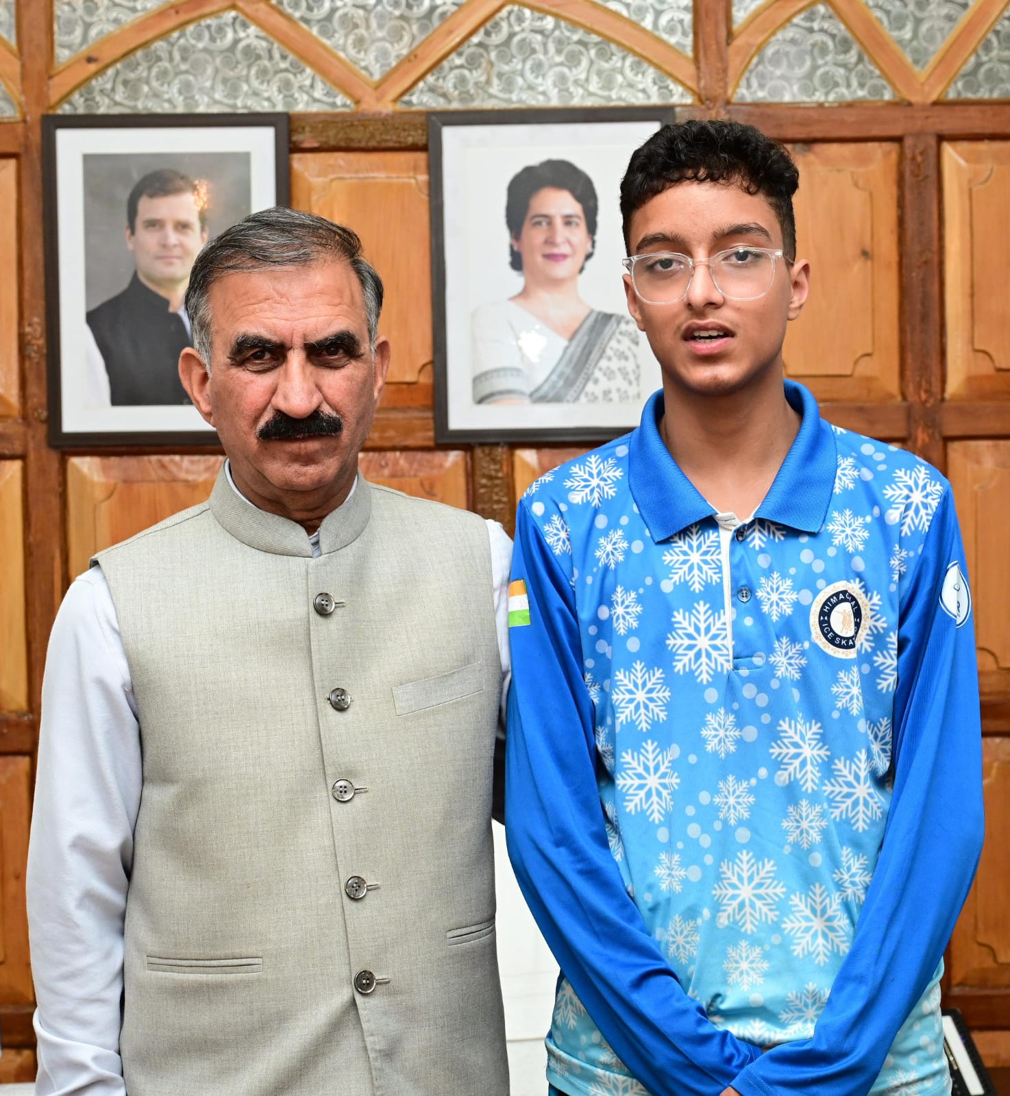 Hamirpur’s Young Skater Samarth Atri Calls on CM Sukhu Ahead of Asian Ice Skating Championship. 