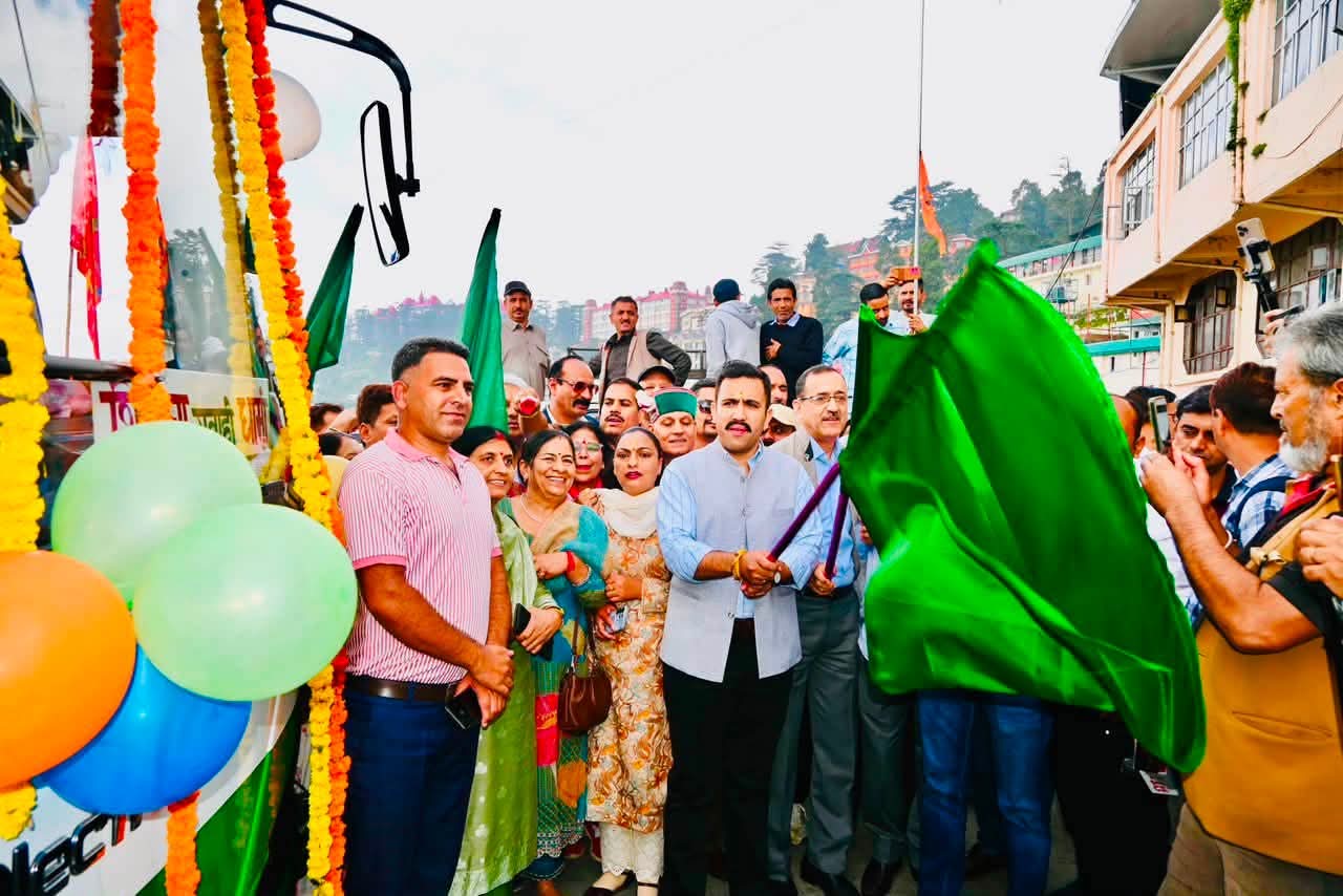 30 Electric Buses Flagged Off for Shimla Rural to Strengthen Public Transport: Vikramaditya Singh.