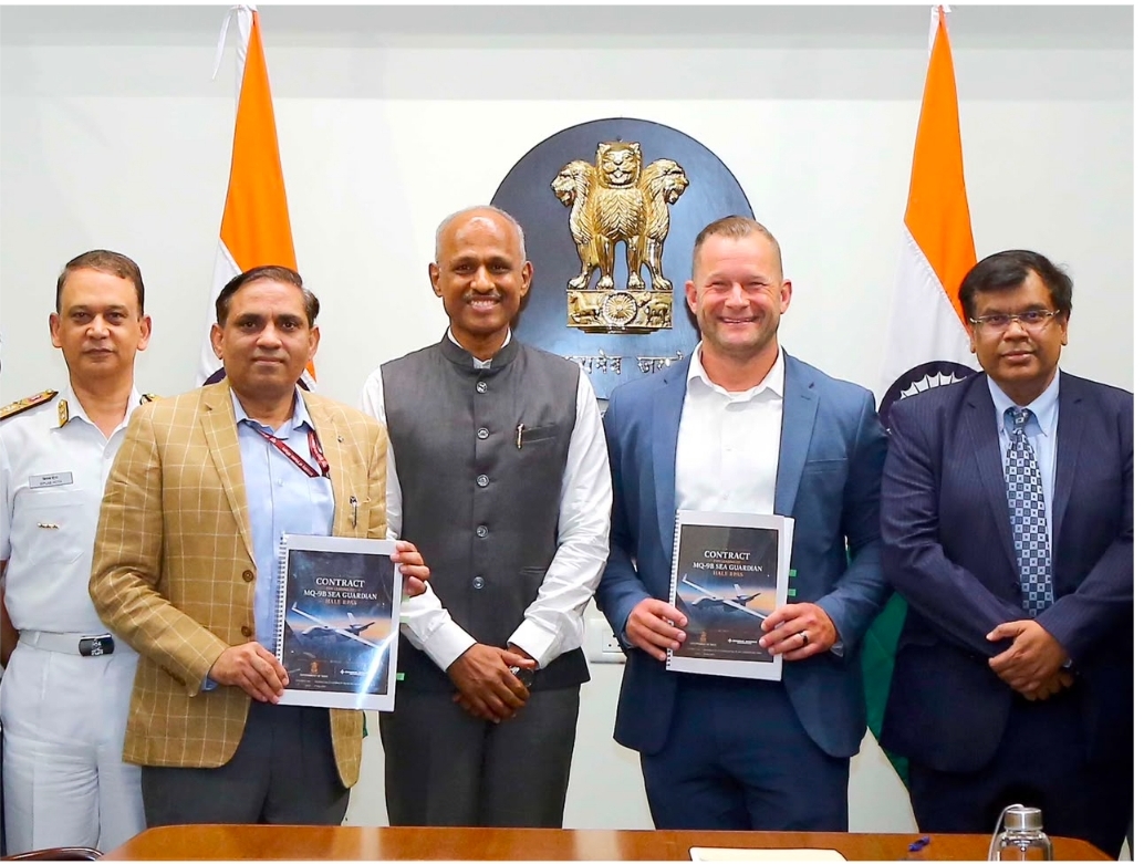 MoD Signs Rs 1,943 Crore Contract with General Atomics to Lease Two MQ-9B Sea Guardian Drones for Indian Navy.