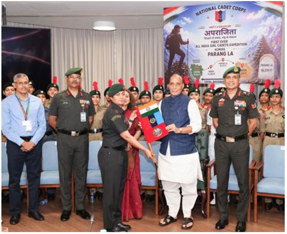 NCC Girl Cadets Begin 250-km High-Altitude Trek ‘Aparajita – Parang La 2026’.