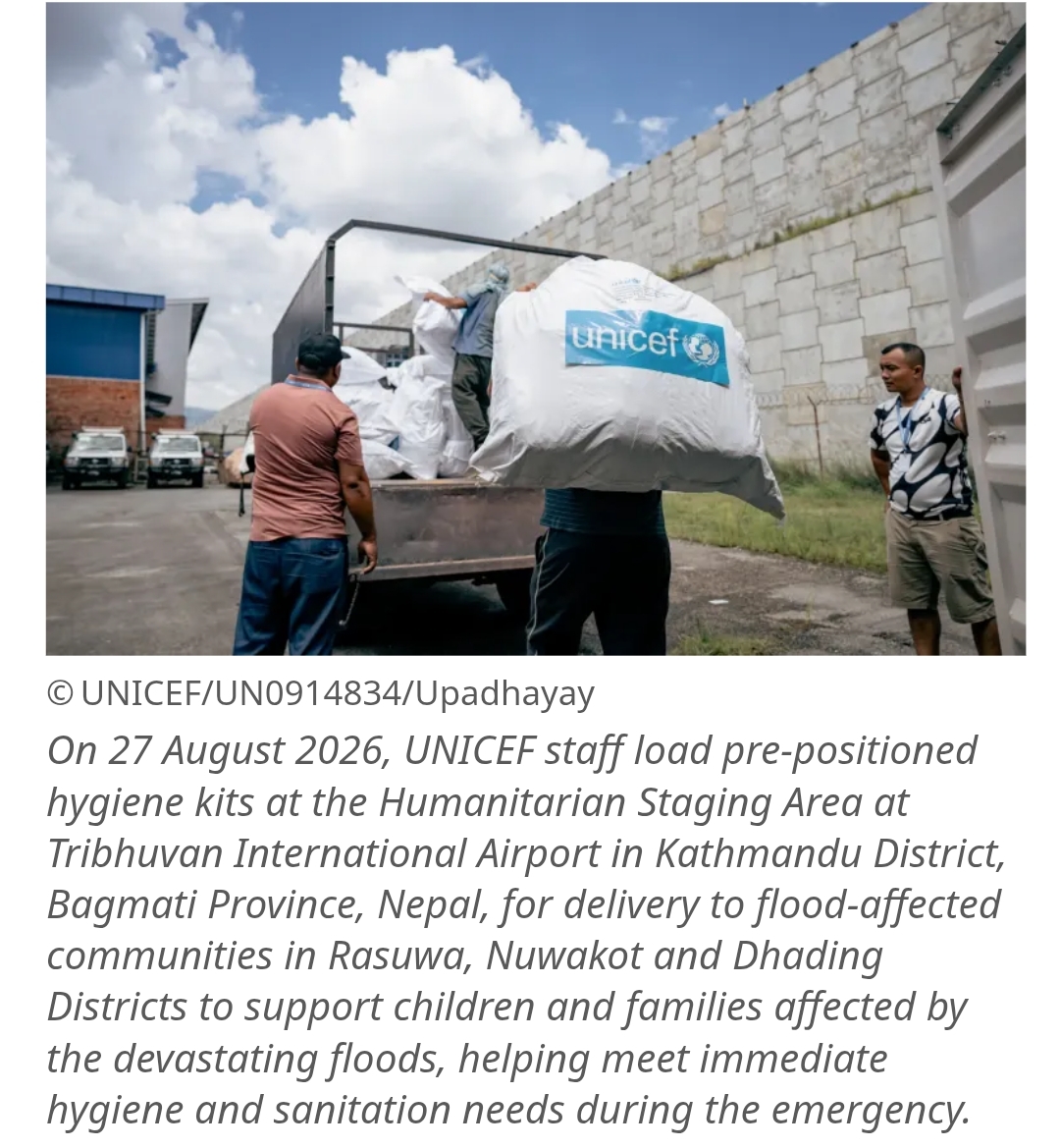 Nepal Flash Floods Leave Over 17,000 Children in Urgent Need of Humanitarian Aid. 